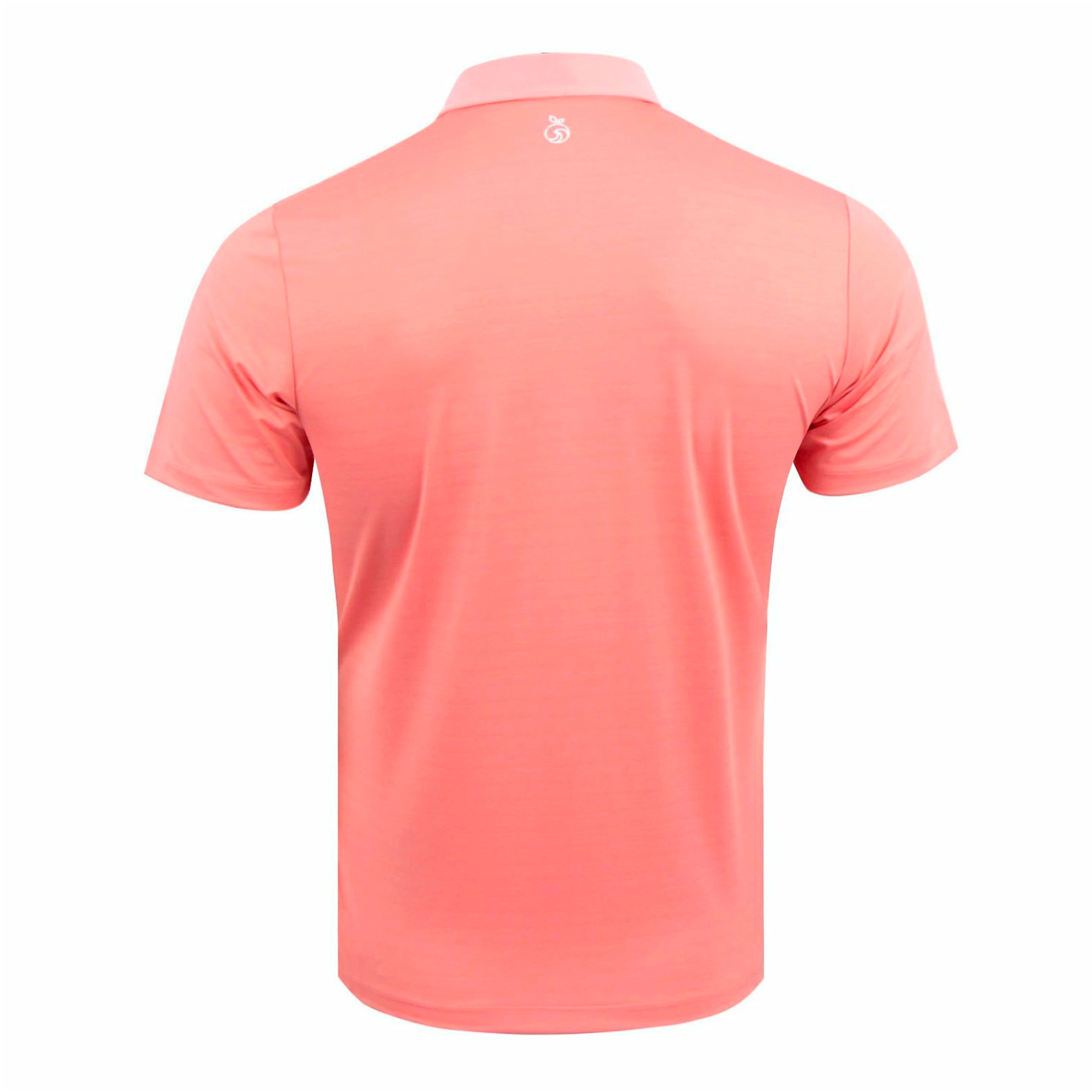 Pink Mens Polo - Back